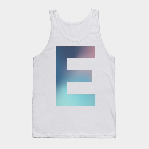 Gradient Letter E Initial Alphabet Tank Top by murialbezanson